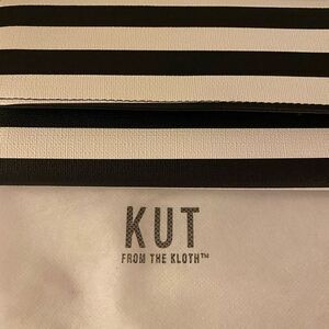 - Kut From the Kloth Wallet - 4x7.5 black /white striped.  NWOT